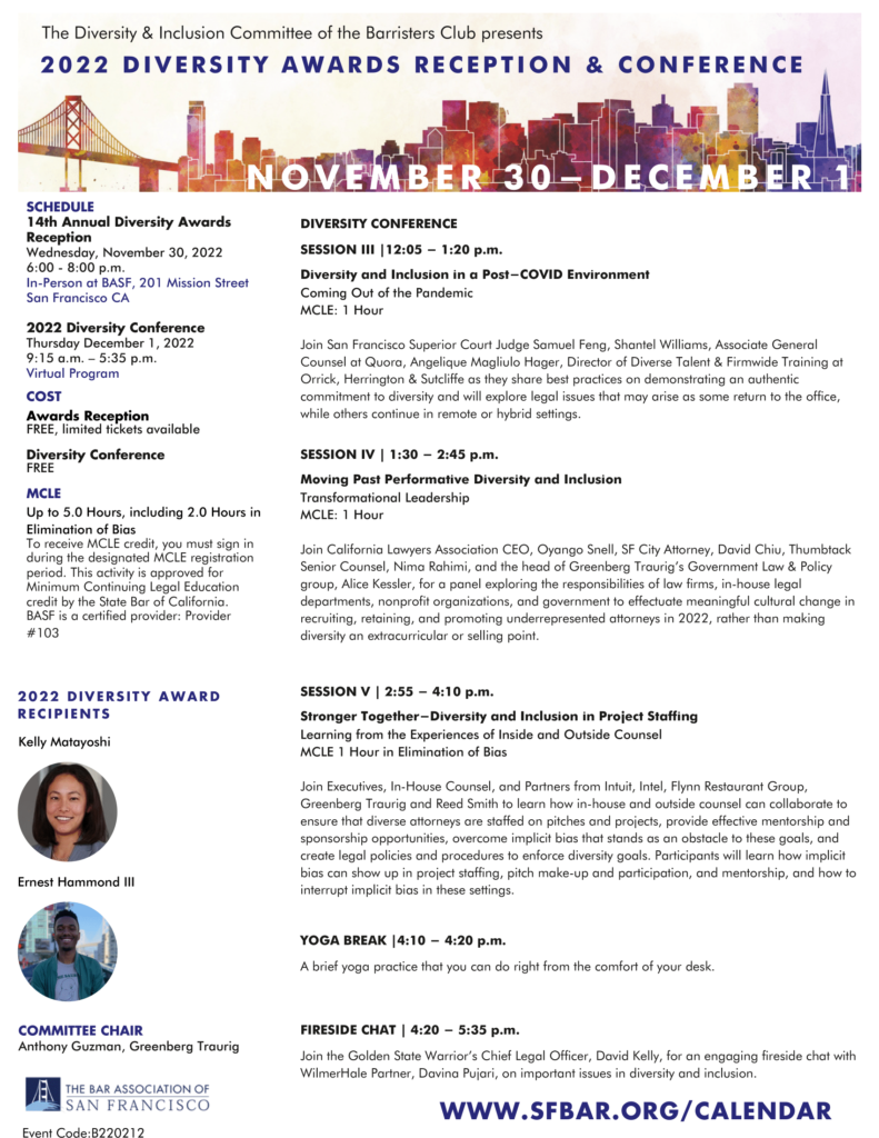 2022 Diversity Conference Agenda Page 2
